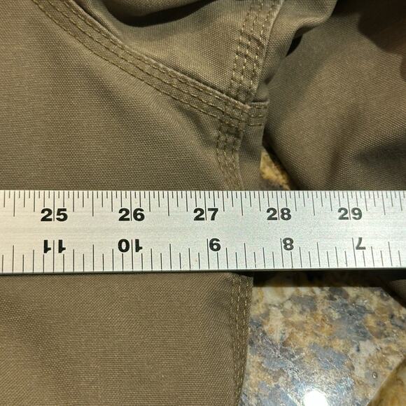 Carhartt Thinsulate Mens XL Heavyweight Duck Cloth Coat Chest Logo in Khaki - Picture 9 of 12